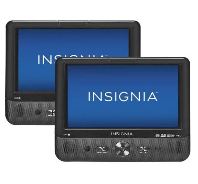 Like new Insignia dual screen portable DVD player