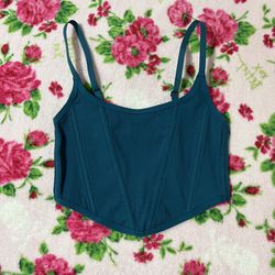 Corset Style Top Blue Xs