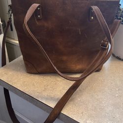Vintage Leather Laptop/Travel Tote