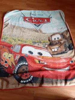 Cars toddler size bed fleece blanket