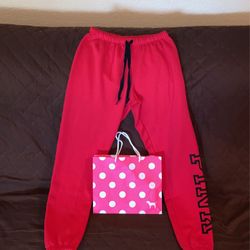 Pink Everyday Lounge Red Joggers  X-Small