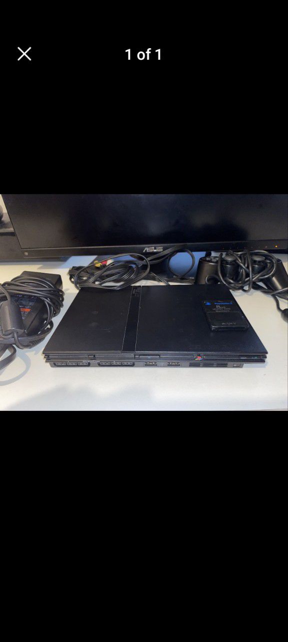 PS2 Slim With Controller And Memory Card