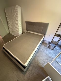 Queen bed frame and box spring