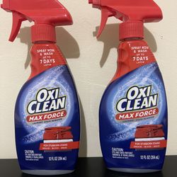 2Pack OxiClean Max Force Laundry Stain Remover Spray, 12 fl oz