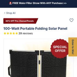 100 W Portable Folding Solar Panel