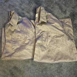 2-Men’s Dickies Work Shirts Sz 2XL