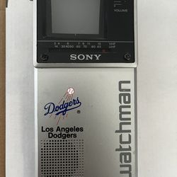 Vintage Sony Watchman - Los Angeles Dodgers Edition - Retro Collector's Item