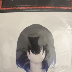 Cosplay Wig - Black & Blue Messy Short Bob - Halloween