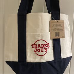 Trader Joe’s mini tote blue