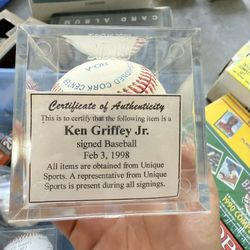 Ken Griffey Jr Authenticated Signed Baseball