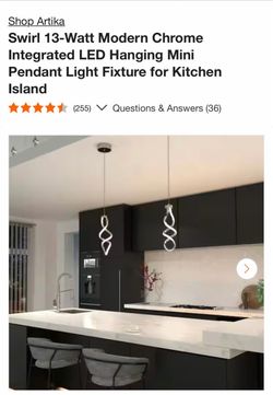 Artika Swirl Chrome LED Mini Pendant Light