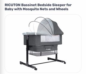 Baby Bassinet with netting and wheels