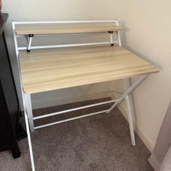 Folding Desk For Small Spaces Wood Look