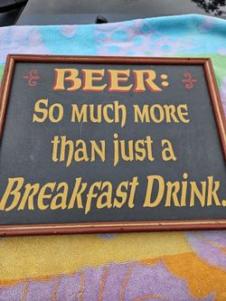 Wooden Beer Sign