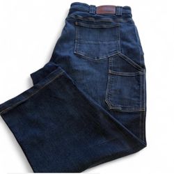 Duluth Trading Co. men’s work jeans Size 44 x 30 Relaxed Fit • Ballroom Double Flex denim