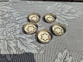 5 silver coasters made in Germany