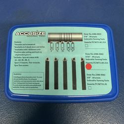 Accusize Lathe Turning Tool Set – Indexable TCMT Inserts