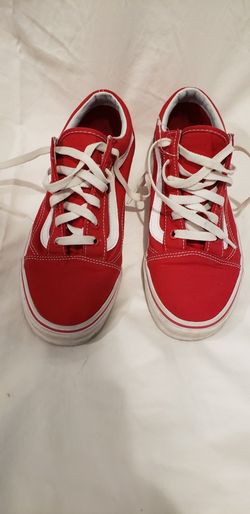 RED VANS GIRLS 7.5