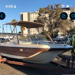 1989 17’ Marlin With Trailer 