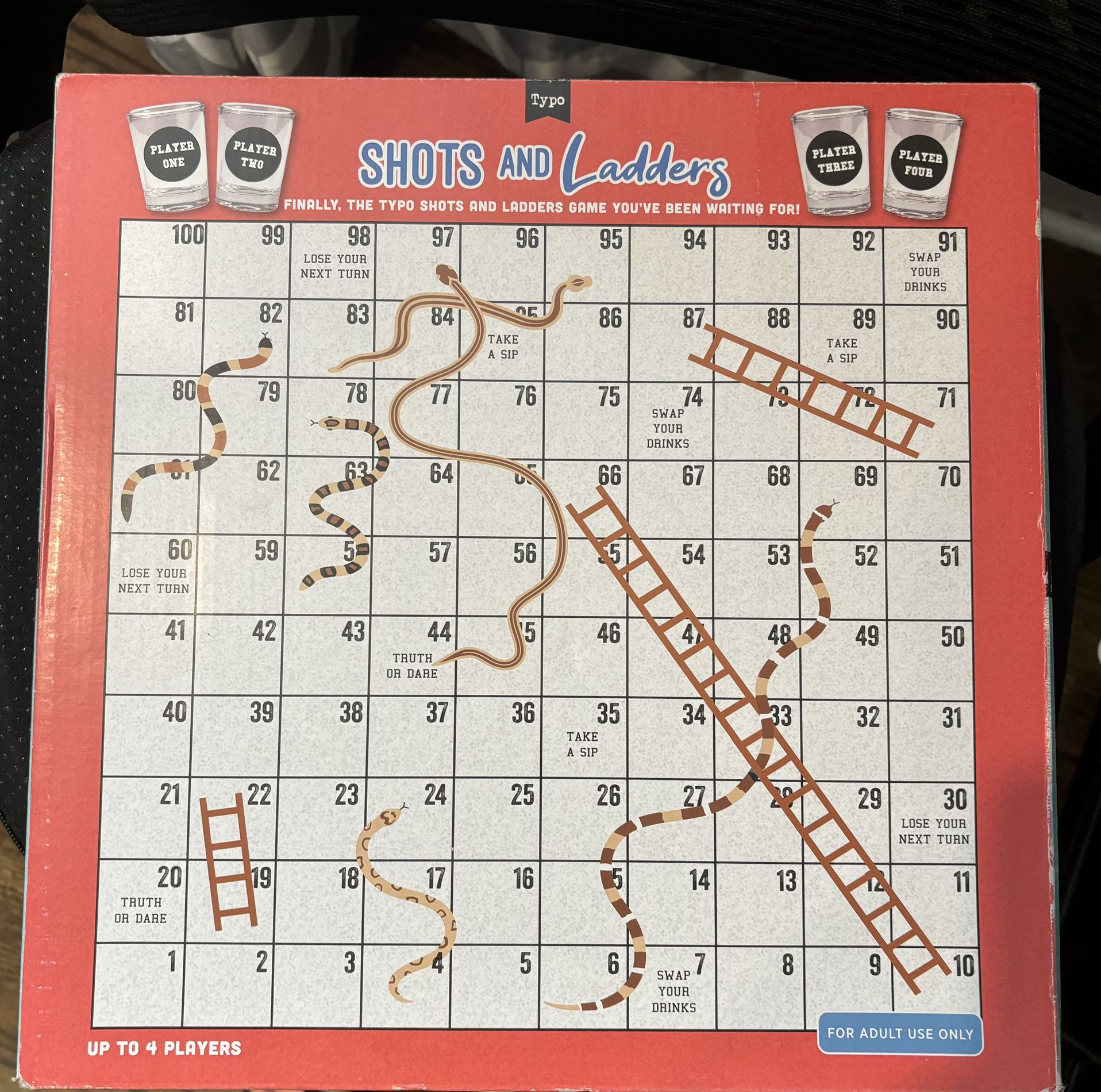 Shots & Ladders Board Game