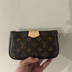 Louis Vuitton Brown Monogram Wristlet Clutch