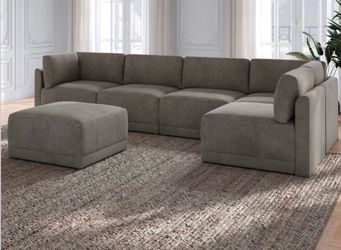 Costco Modern 6-Piece Modular Sectional with Ottoman