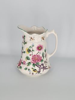 Vintage James Kent Old Foley 7.0" Chintz Pitcher Scalloped Rim