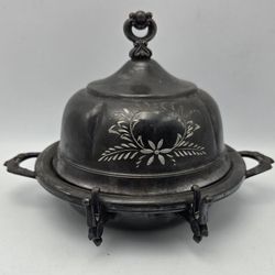 Antique Forbes Silver Butter Dish