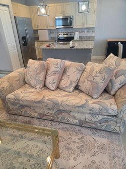 Sofa bed with middle and side tables