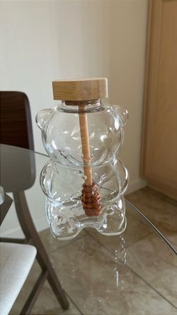Glass teddy Bear 🧸 for honey 🍯 super cute NEW