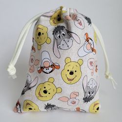 Winnie the Pooh Fabric Gift Bags, Set of 10