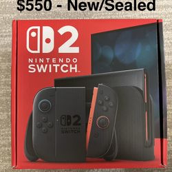 Nintendo Switch 2 Console - New/Sealed - $550
