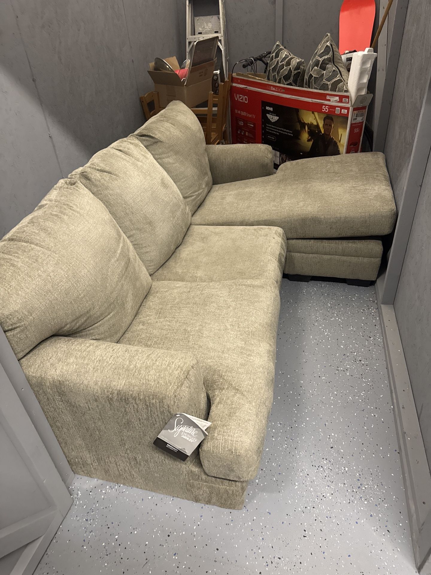 Brand New Ashley Stonemeade Chaise in Taupe Color