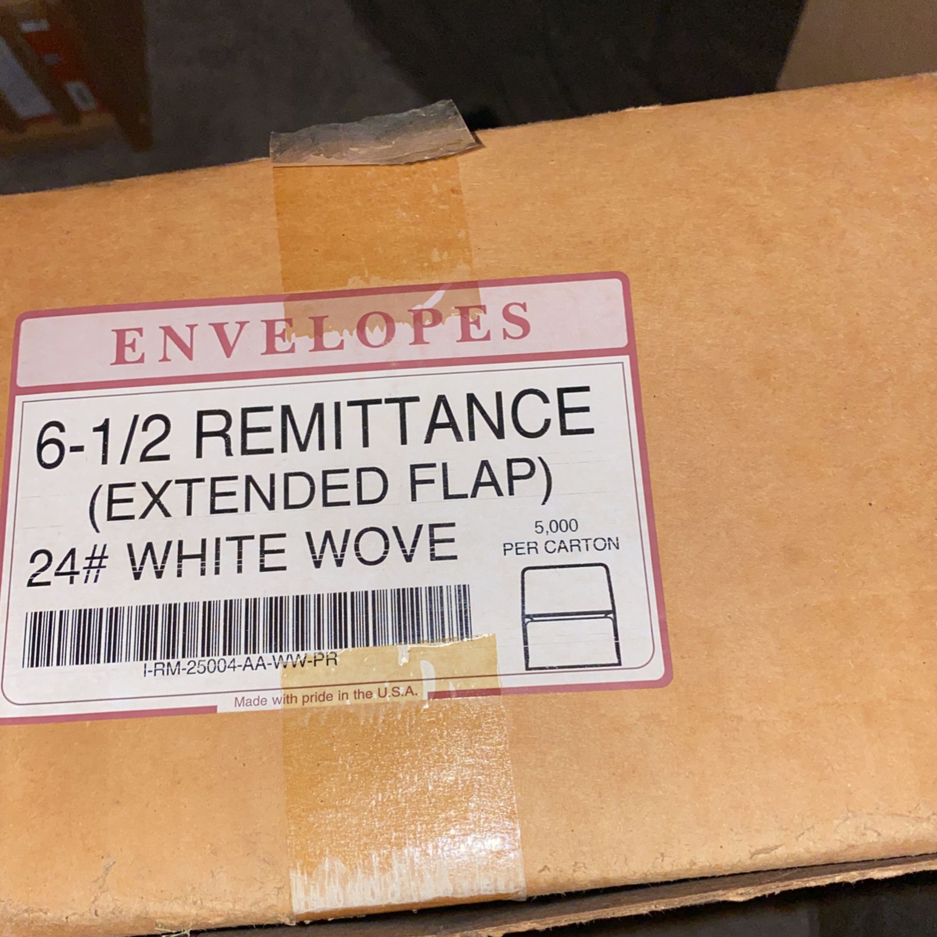 A Large Box Of 5000 Remittance Envelopes 6&1/2 White Wove 