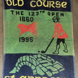 1995 Open Championship Golf Towel - St Andrews Old Course - John Daly Tiger Woods Arnold Palmer History