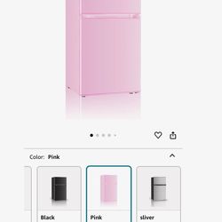 pink mini fridge 