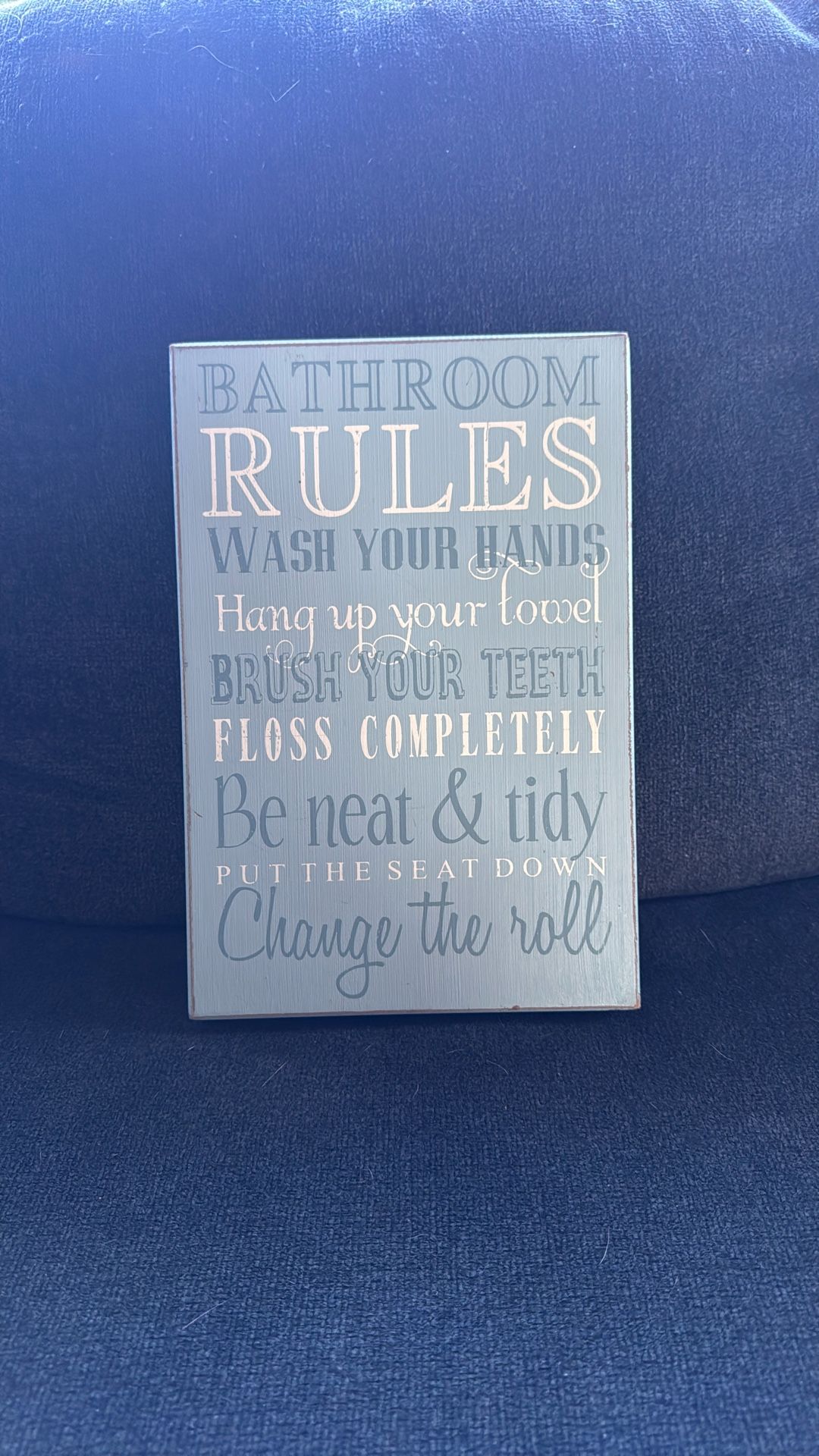 Rustic Bathroom Plaque
