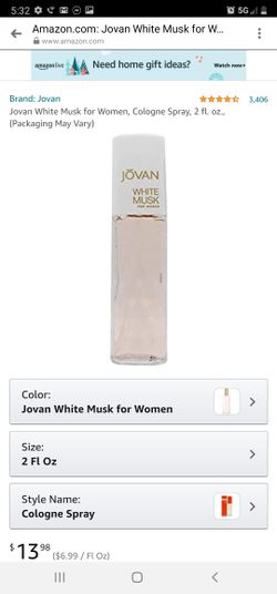 Jovan White Musk for Women, Cologne Spray, 2 fl. oz.,