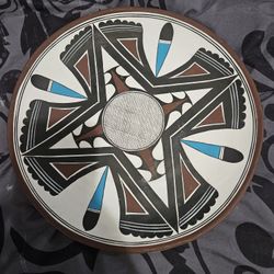 Hand Crafted Plate Native American Style
