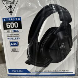 Turtle Beach Stealth 600 Gen 2 MAX Wireless Gaming Headset for PlayStation 4/5/Nintendo Switch/PC - Black