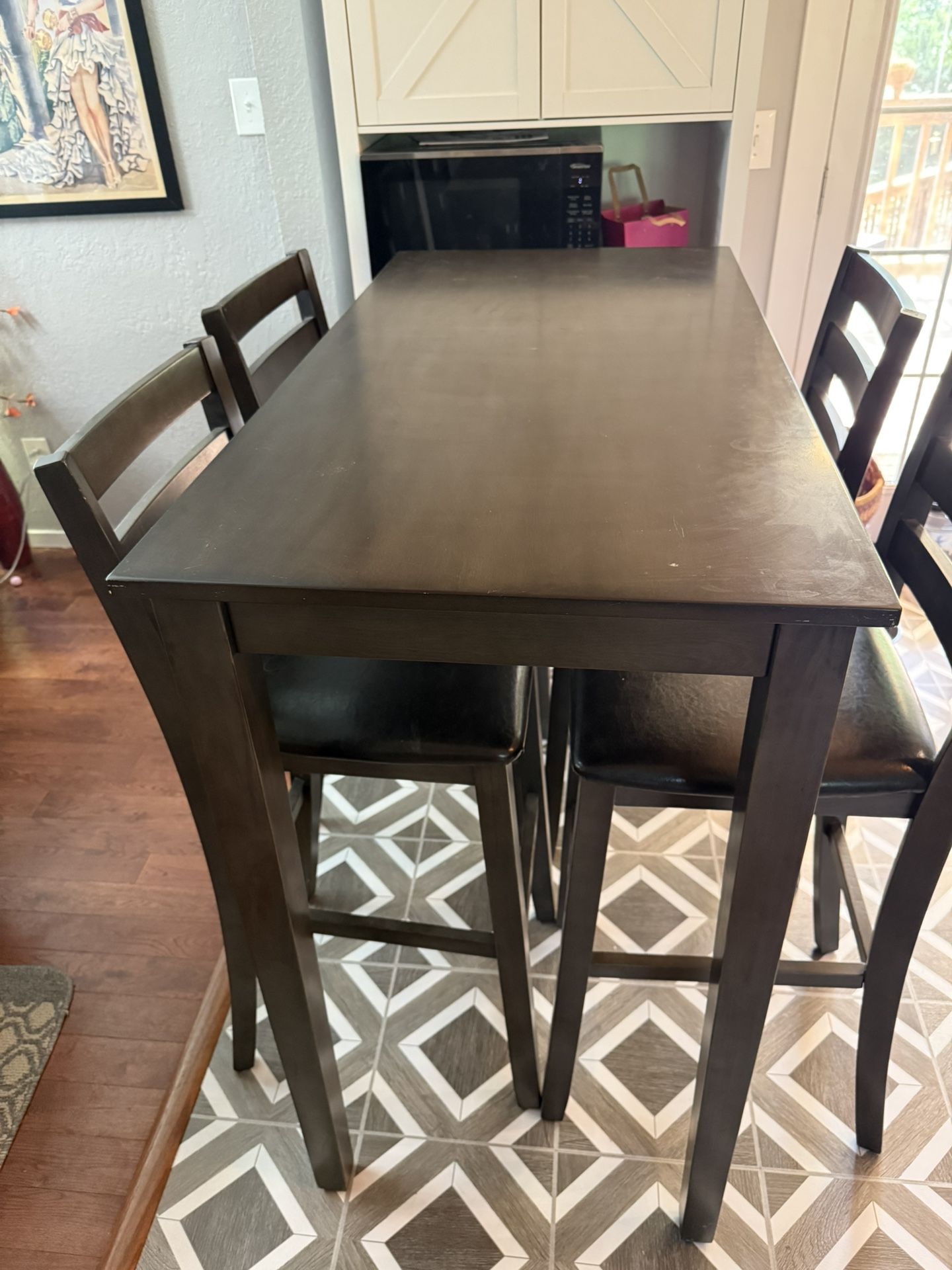 Table And Four Chairs - Pub Height
