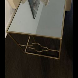 Glass Top Side Table 