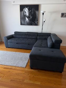 Modern sectional sofa with storage
