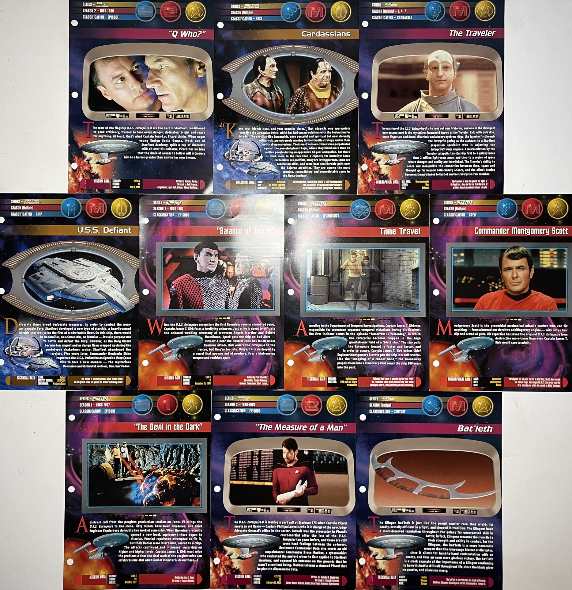 STAR TREK UNIVERSE BINDER CELLS