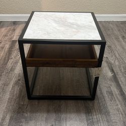 Marble End Table   Brand New