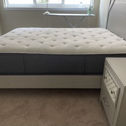 Queen Bed Frame With Side Table