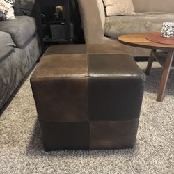 Genuine Leather Ottoman
