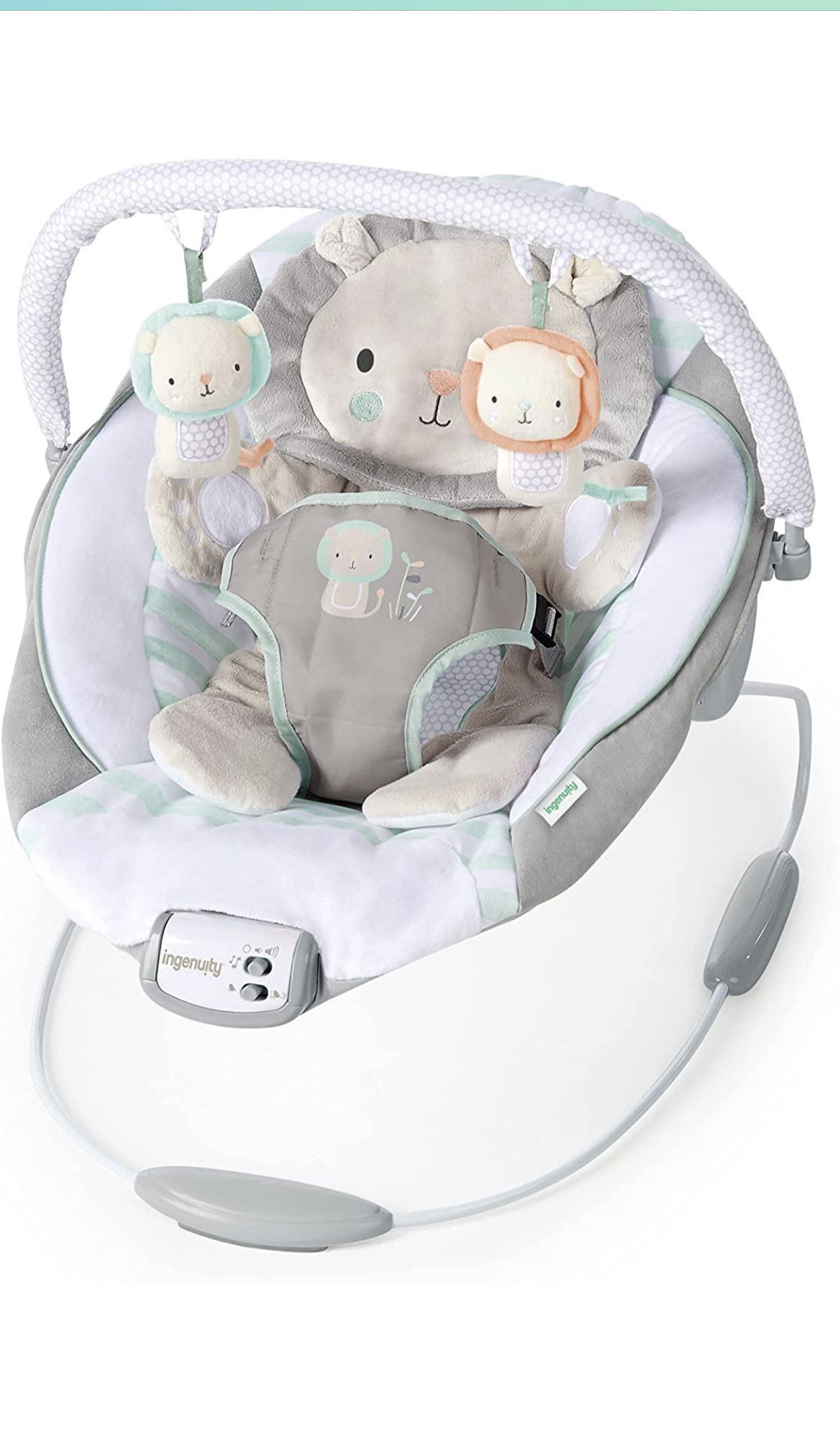 Ingenuity Baby Bouncer Seat with Vibration and Music - Landry The Lion