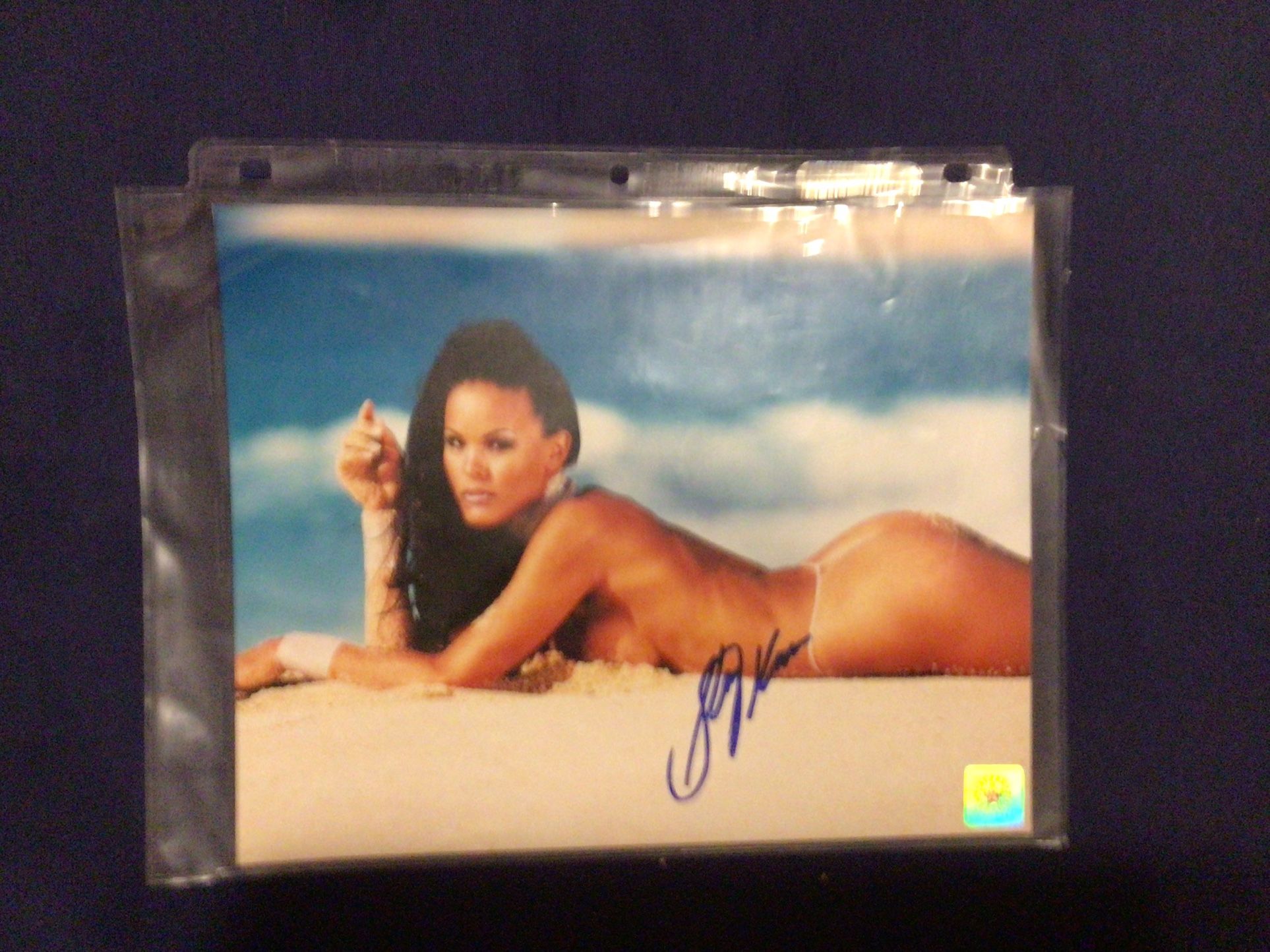 Stacy Kamano Autographed “Laying On The Beach 8” X 10”