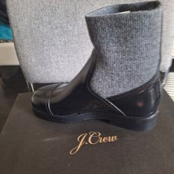 Jcrew Women's Patent Leather And Fabric Boots